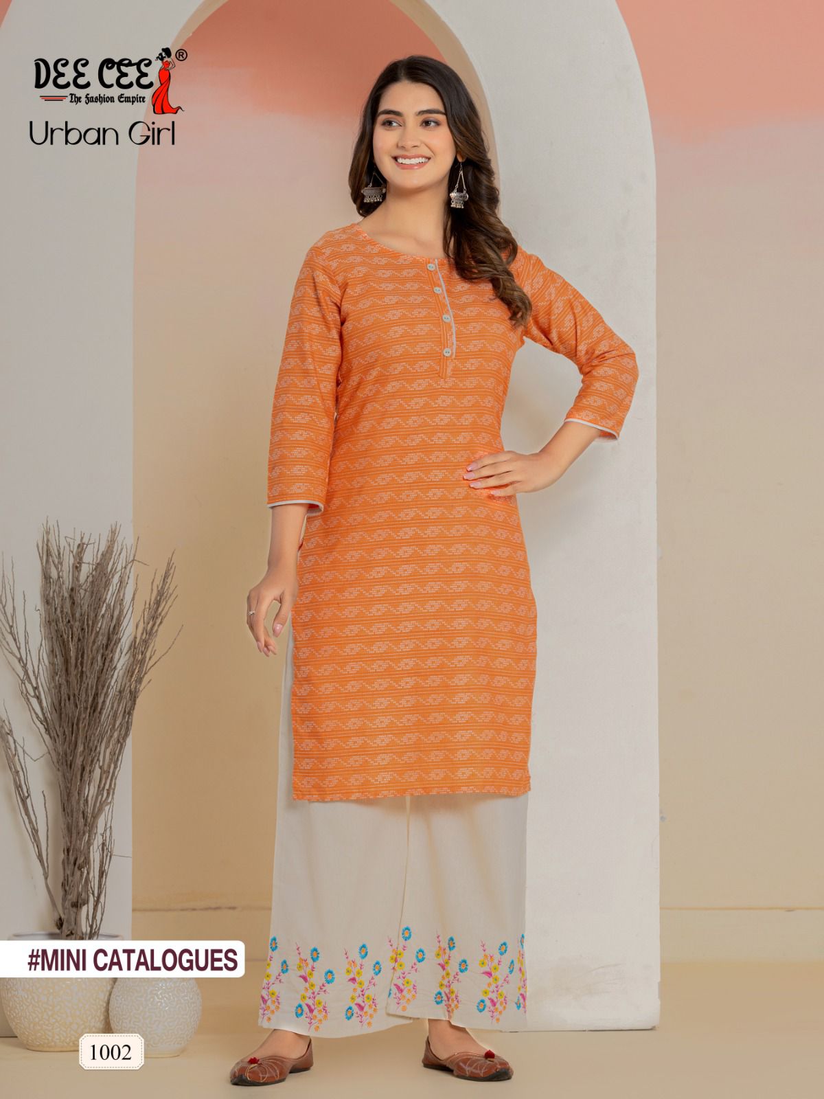 Urban Girl By Dee Cee Printed Cotton Embroidery Kurti With Bottom Wholesale Shop In Surat